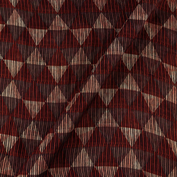 Modal Satin Multi Colour Vanaspati Hand Block Geometric Print Fabric Online 9792CY