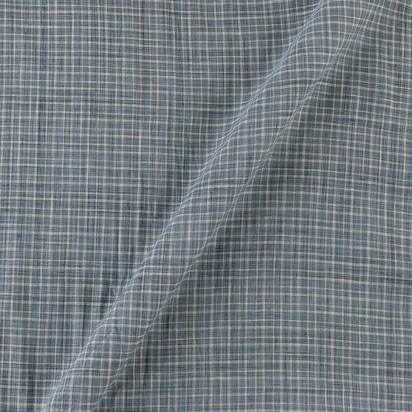 Cotton Cadet Blue Colour Pigment Checks Fabric Online 9795AR1