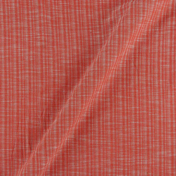 Buy Cotton Coral Colour Stripes On Slub Cotton Fabric Online 9795AS6