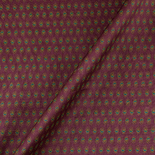 Chanderi Feel Dusty Pink Colour Small Floral Print Poly Fabric Online 9799Y