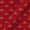 Spun Dupion (Artificial Raw Silk) Cherry Red Colour Gold Foil Geometric Print Fabric Online 9811H