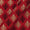 Spun Dupion (Artificial Raw Silk) Cherry Red Colour Gold Foil Butta Print Fabric Online 9811N