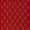 Spun Dupion (Artificial Raw Silk) Cherry Red Colour Gold Foil Sanganeri Print Fabric Online 9811O