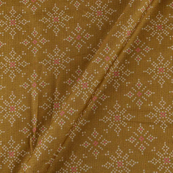 Kota Checks Type Apricot Colour Bandhani Print Fabric online 9817AD1