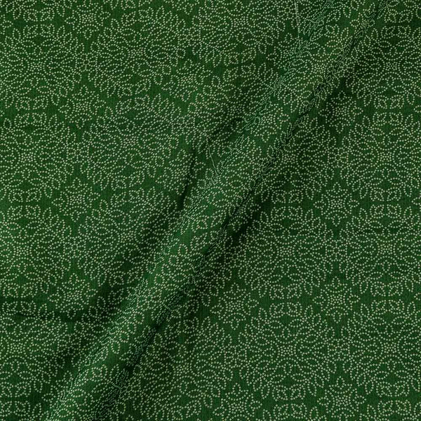 Kota Checks Type Green Colour Bandhani Print 36 Inches Width Fabric