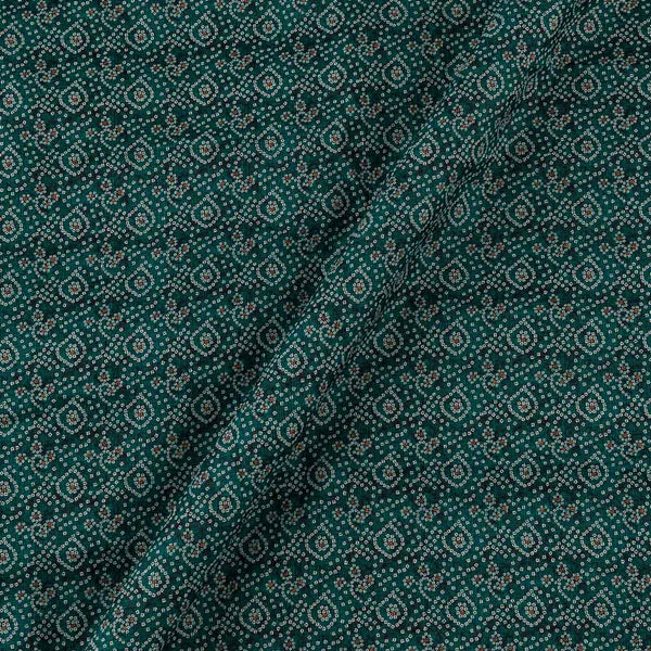 Kota Checks Type Teal Green Colour Bandhani Print 36 Inches Width Fabric