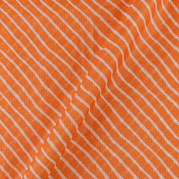 Kota Checks Type Fanta Orange Colour Leheriya Print Fabric online 9817J2