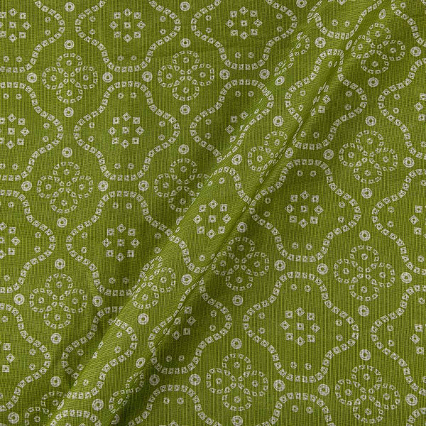 Kota Checks Type Acid Lime Colour Bandhani Print Fabric online 9817O5