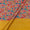 Floral Print with Jacquard Daman Border Carrot Pink Colour Art Silk Fabric Online 9821AK3