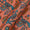 Peacock Motif Print with Jacquard Daman Border Peach Orange Colour Art Silk Fabric Online 9821AV2