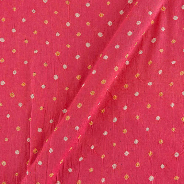 Buy Cotton Satin Pink Colour Bandhani Fabric 9828AA Online