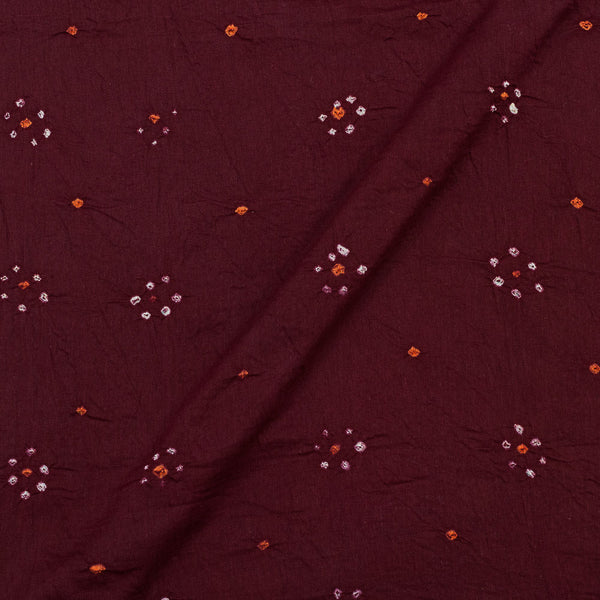 Cotton Satin Plum Colour Sat Bundi Bandhani 40 Inches Width Fabric freeshipping - SourceItRight