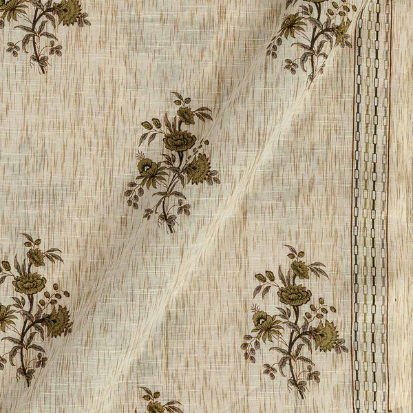 Floral print linen fabric