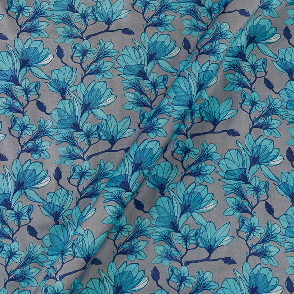 Modal Satin Grey Colour Jaal Print 45 Inches Width Fabric