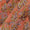 Cotton Peach Orange Colour Floral Jaal Jaipuri Hand Block Print Fabric Online 9879AE