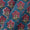 Cotton Teal Blue Colour Floral Butta Jaipuri Hand Block Print Fabric Online 9879AT