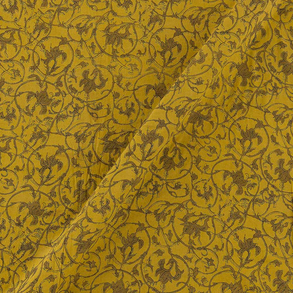 Double Block Print Mustard Olive Colour Jaal Pattern Dabu Cotton Fabric Online 9882AN2