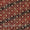 Dabu Cotton Brush Effect Brick Colour All Over Border Hand Block Print 45 Inches Width Fabric