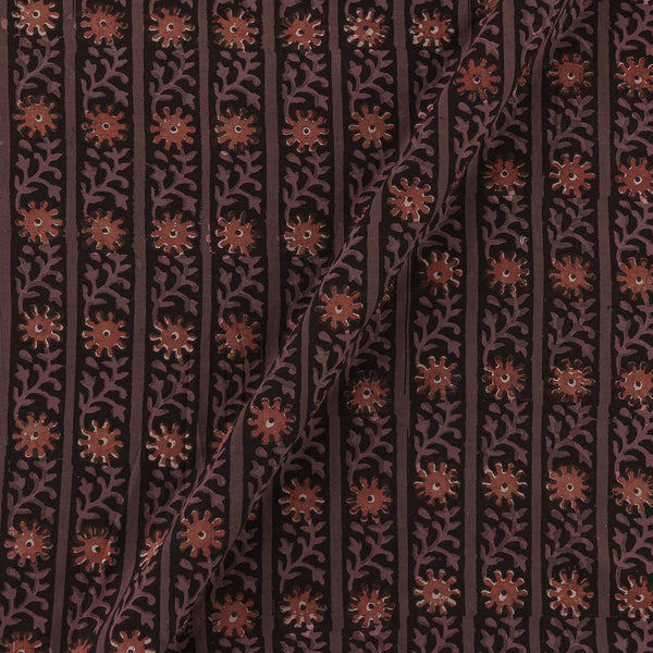 Dabu Cotton Cedar Colour Floral Hand Block Jahota Print Fabric Online 9887AH1