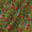 Modal Satin Feel Green Colour Floral Jaal Print 45 Inches Width Viscose Fabric