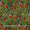 Modal Satin Feel Green Colour Floral Jaal Print 45 Inches Width Viscose Fabric