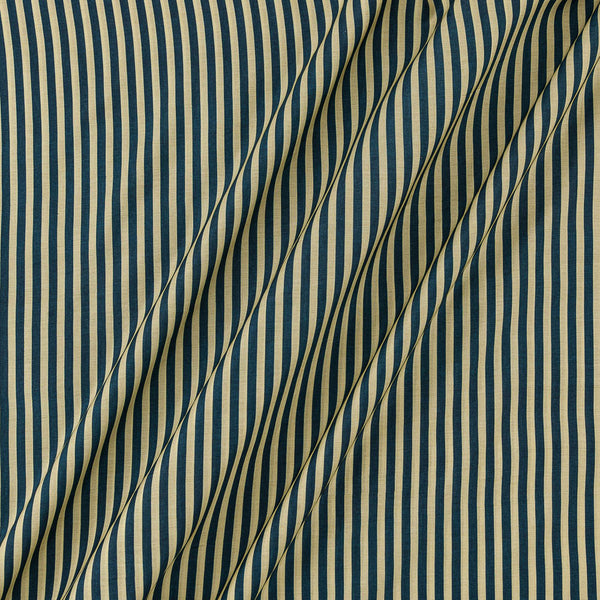 Stripes Prints on Off White Colour Muslin Silk Feel Viscose Fabric Online 9897U2