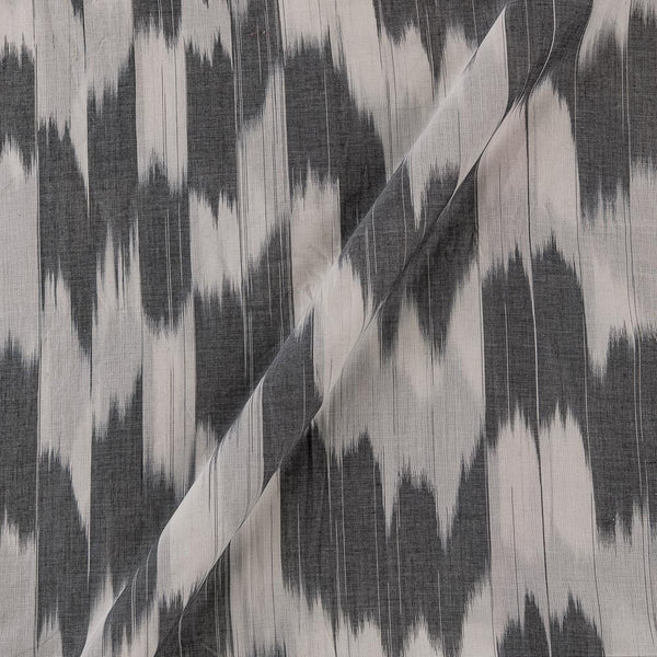 Cotton White and Grey Colour Yarn Tie Dye Katra Fabric Online 9921CD