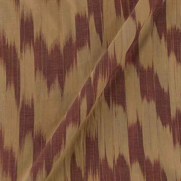 Cotton Beige and Brown Colour Yarn Tie Dye Fabric Online 9921CG2