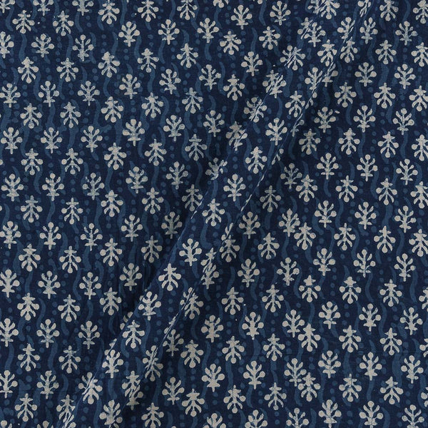 Natural Indigo Dye Leaves Block Print on Cotton Fabric Online 9933IA