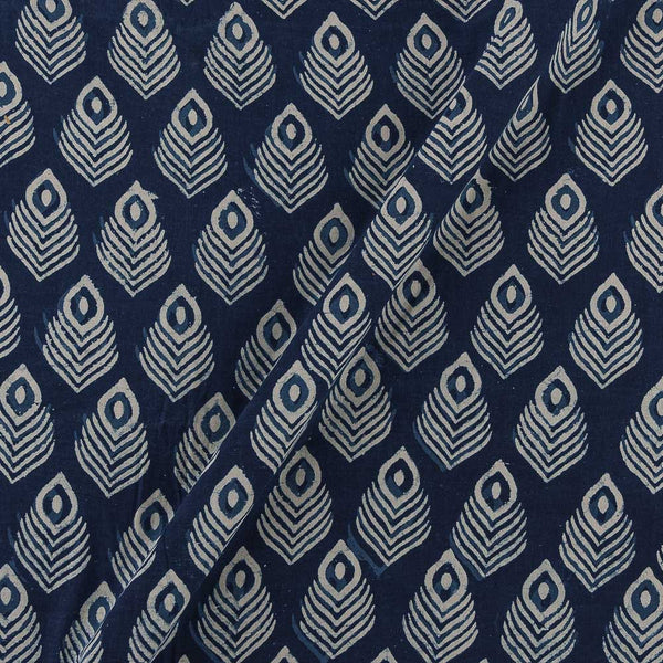 Natural Indigo Dye Leaves Block Print on Cotton Fabric Online 9933IE