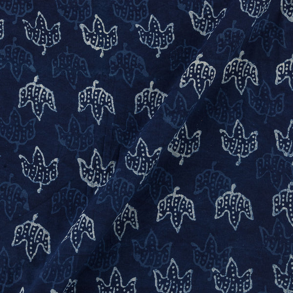Natural Indigo Dye Leaves Block Print on Cotton Fabric Online 9933IS