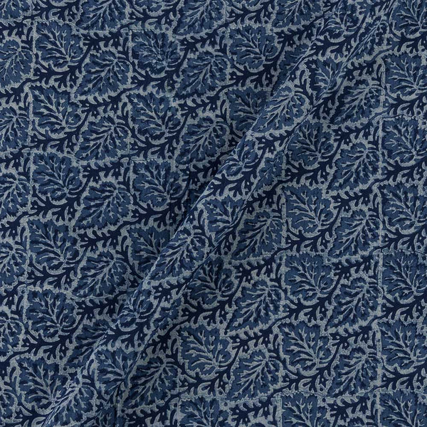 Natural Indigo Dye Premium Jaal Hand Block Print on Fine Cotton Fabric Online 9933JM