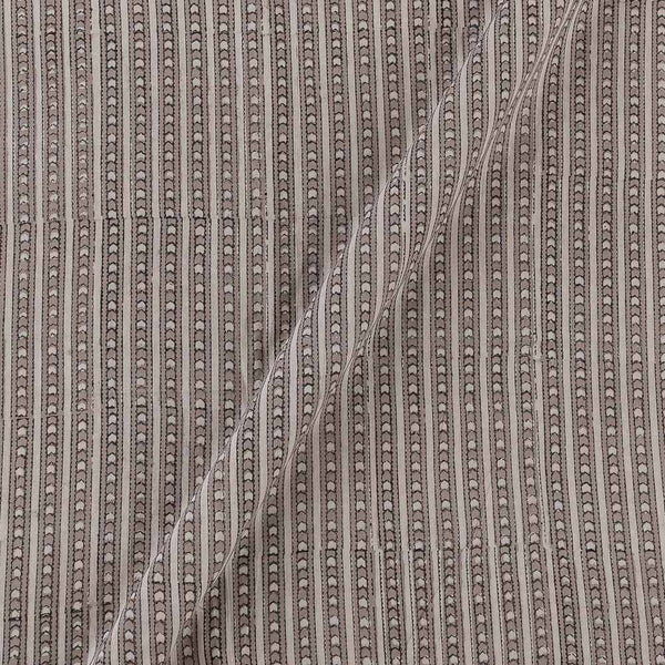 Fine Cotton Cedar Colour Premium Stripes Hand Block Print Fabric Online 9933JU