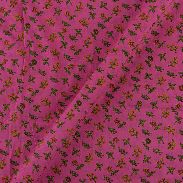 Soft Cotton Candy Pink Colour Floral Print Fabric Online 9934FV