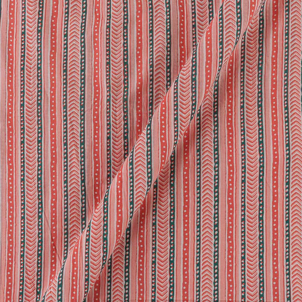 Soft Cotton Peach Pink Colour Geometric Print Fabric Online 9934GL1