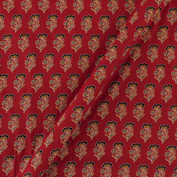 Soft Cotton Red Colour Floral Print Fabric Online 9934HB3
