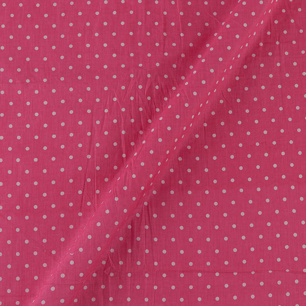 Soft Cotton Pink Colour Polka Print Fabric Online 9934HL21