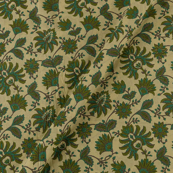 Cotton Lime Yellow Colour Jaal Print Fabric Online 9934IA