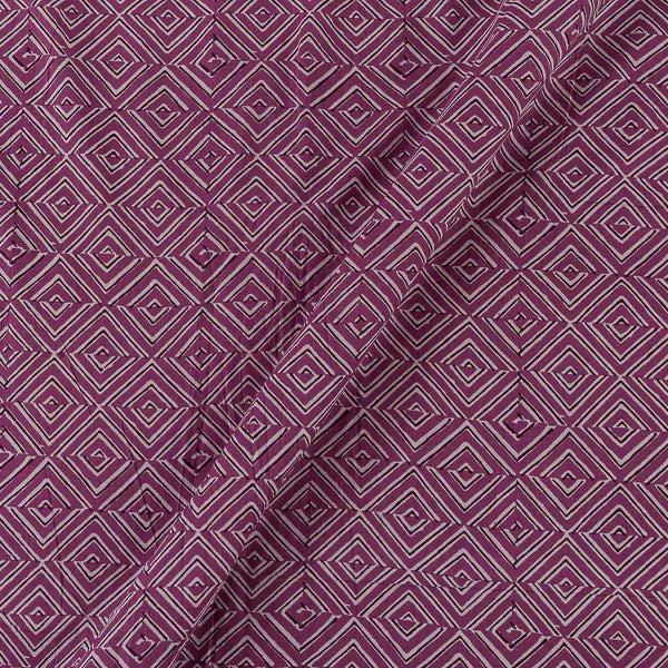 Cotton Magenta Pink Colour Geometric Print Fabric Online 9934II3