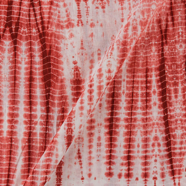 Cotton Shibori White and Cherry Red Colour Fabric Online 9935AR1