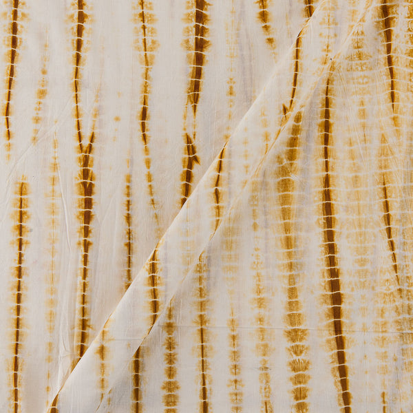 Cotton Shibori Off White and Mustard Colour Fabric Online 9935AW3