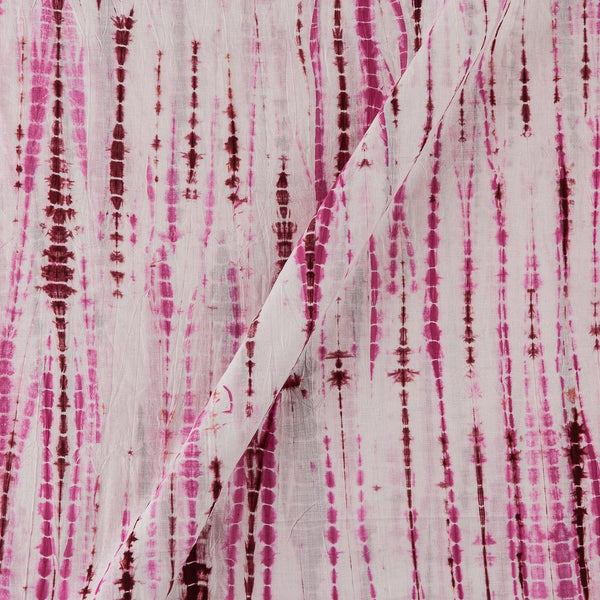 Cotton Shibori White and Pink Colour Fabric Online 9935AX