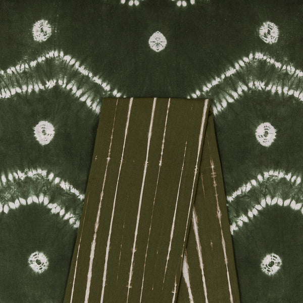 Co-Ord Set Of Cotton Shibori Fabric & Cotton Tie Dye Fabric [2.5 Mtr Each]