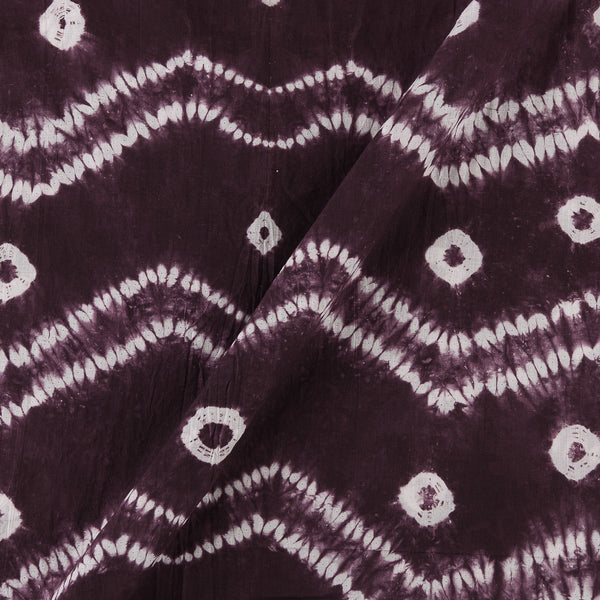Cotton Shibori Dark Maroon Colour Geometric Pattern Fabric Online 9935O6