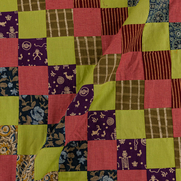 Upscaled Patchwork Multi Colour 38 Inches Width Cotton Fabric