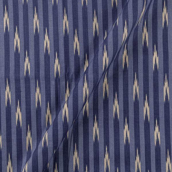 Soft Cotton Cadet Blue Colour Ikat Pattern Print Fabric Online 9944AF8