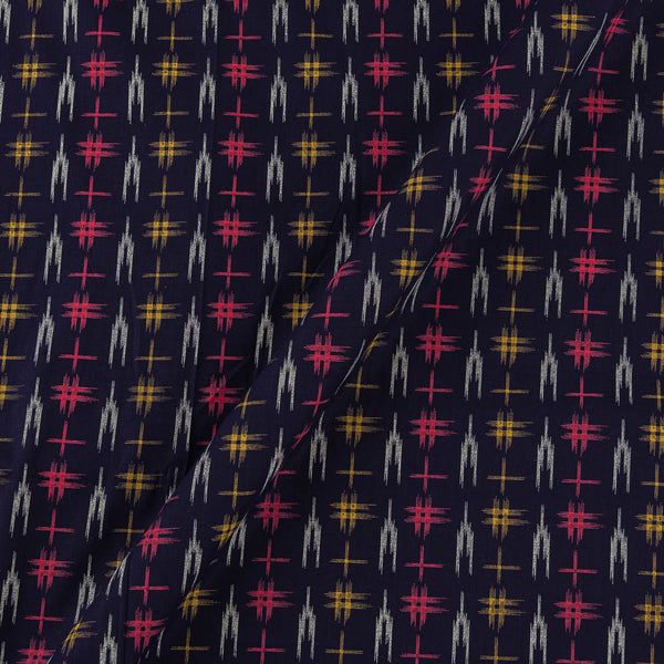 Soft Cotton Deep Purple Colour Ikat Pattern Print 41 Inches Width Fabric