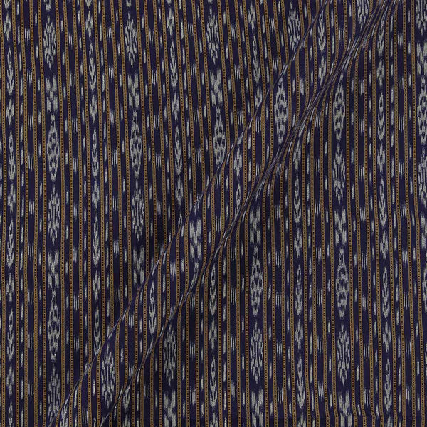 Soft Cotton Deep Purple Colour Sambalpuri Ikat Pattern Print 41 Inches Width Fabric