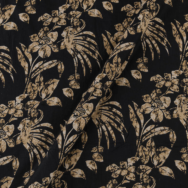 Soft Cotton Black Colour Jaal Print Fabric Online 9945DF