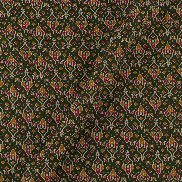 Flex Cotton Forest Green Colour Geometric Print Fabric Online 9949BP2